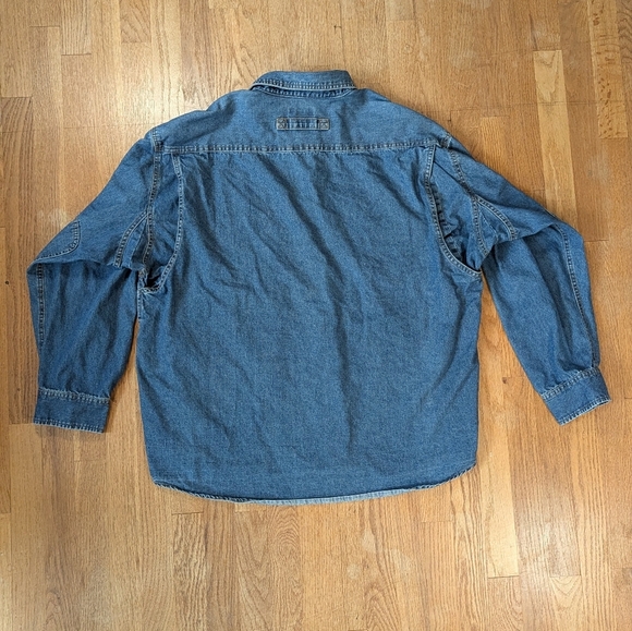 Work n' Sport Blue Denim Shirt 2XL - Picture 6 of 8